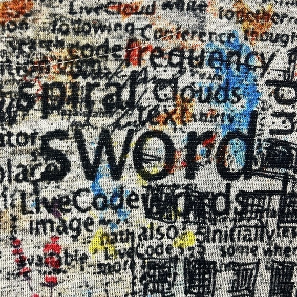 Parsley & Sage Womens Cardigan S Gray One Button Close Art Graphic Art to Wear - Picture 10 of 13